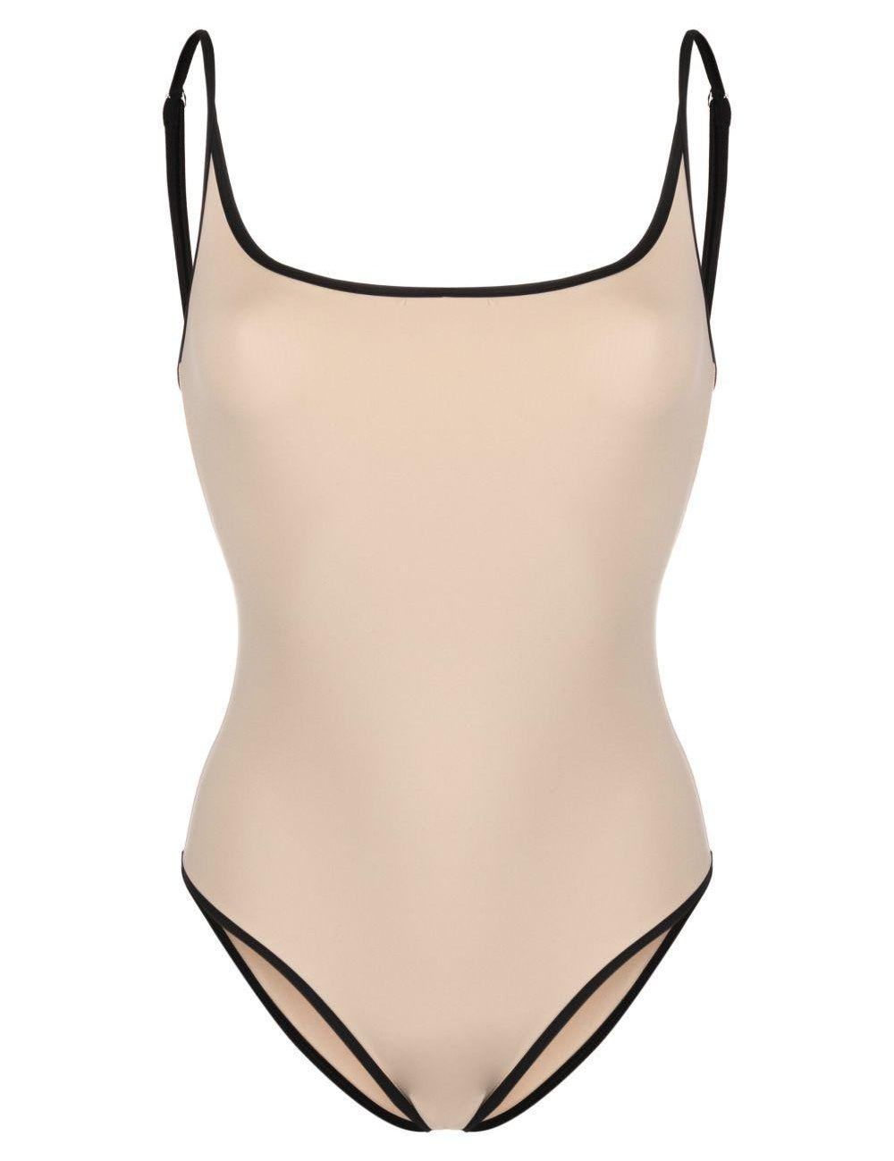Costume intero con spalline sottili in beige Toteme - donna 