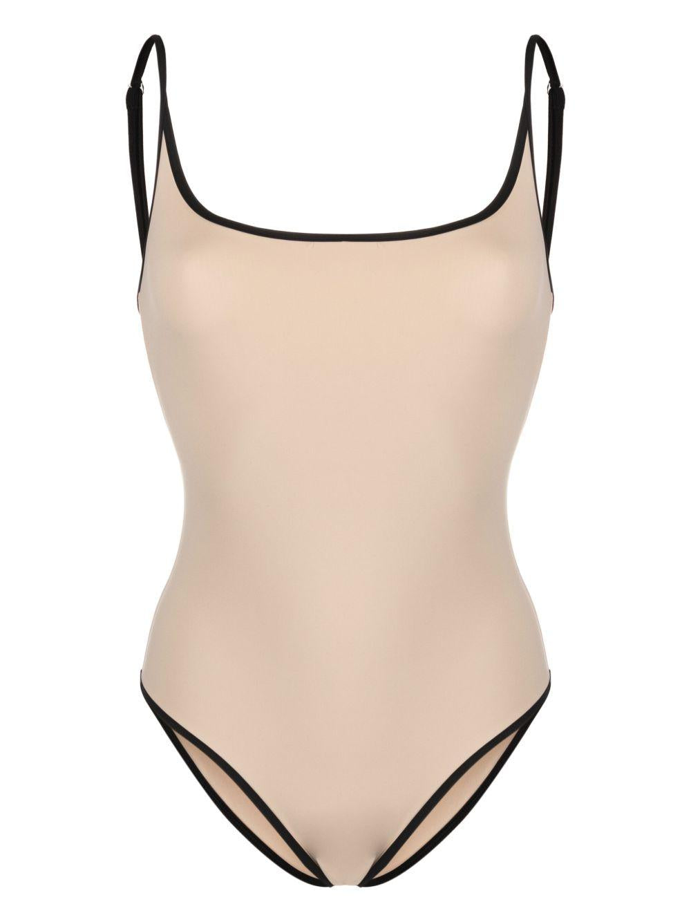 Costume intero con spalline sottili in beige Toteme - donna 