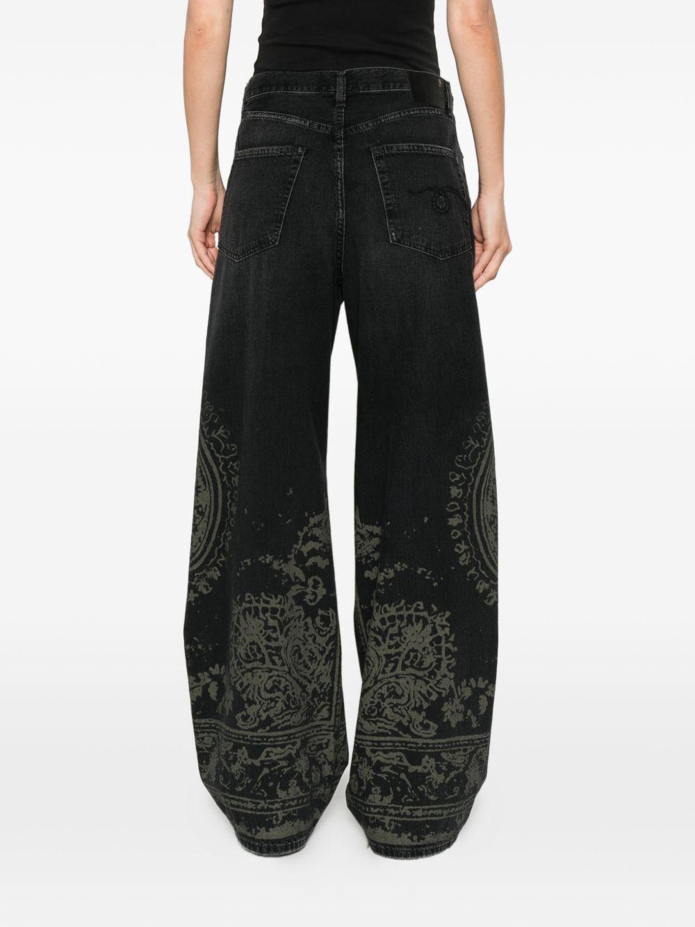 Jeans Damon Paisley in grigio R13 - donna 