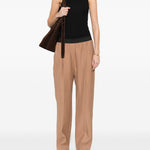 Pantaloni plissé in beige Loulou de saison - donna 