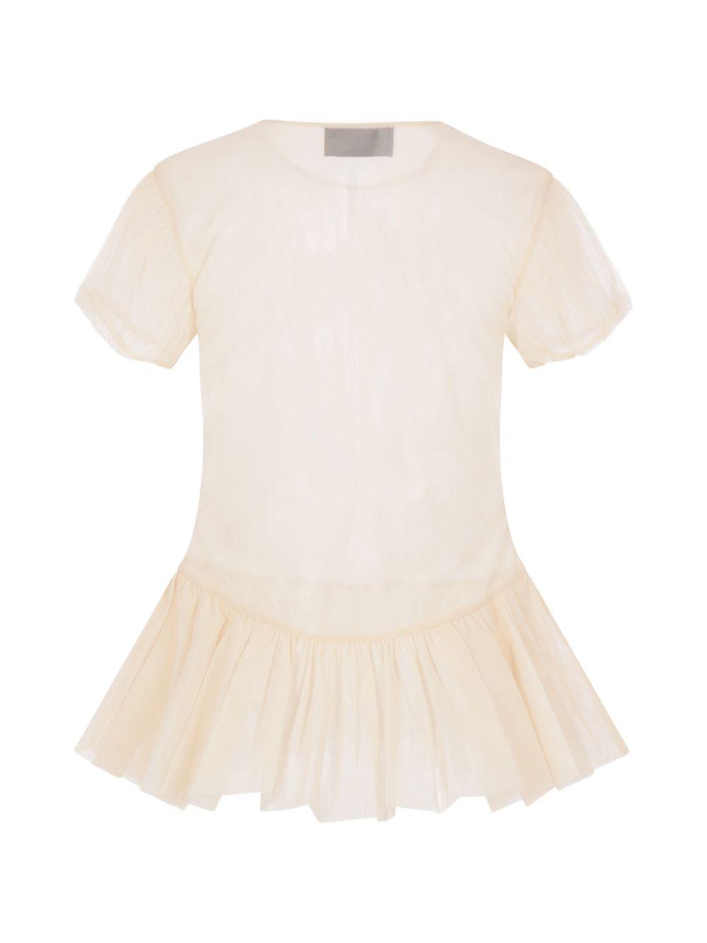 Top girocollo in beige Simone Rocha - donna 