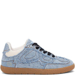 Sneakers con design a inserti in blu 