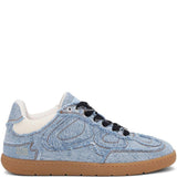 Sneakers con design a inserti in blu 