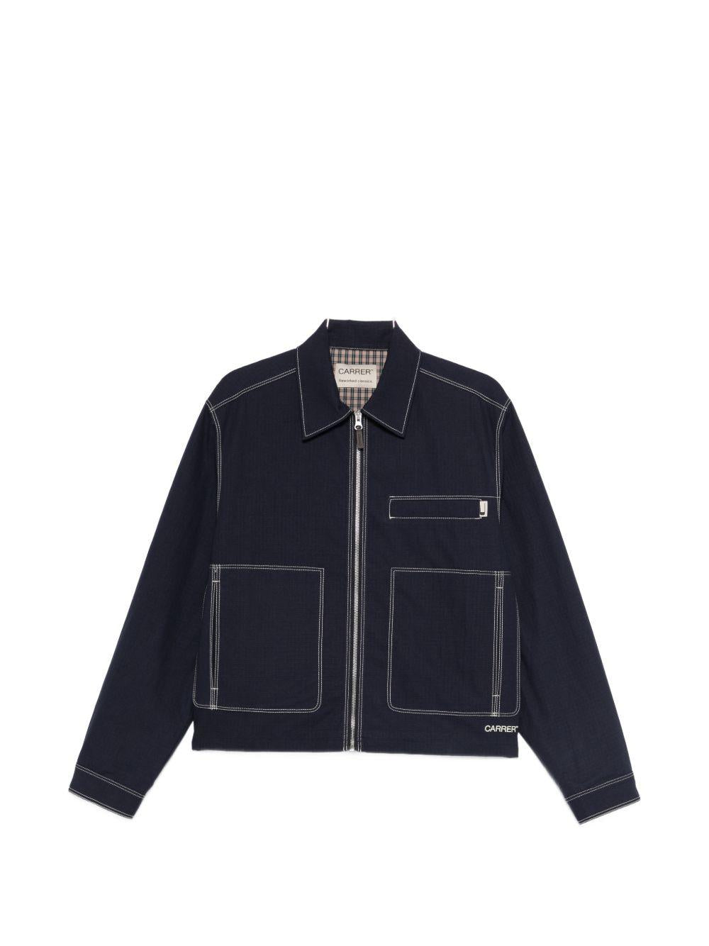 Giacca-camicia Bay con zip in blu Carrer - uomo 