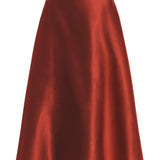 Gonna midi in seta in rosso Alberta Ferretti - donna 