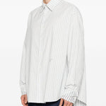 Camicia letro a righe in bianco Jacquemus - uomo 