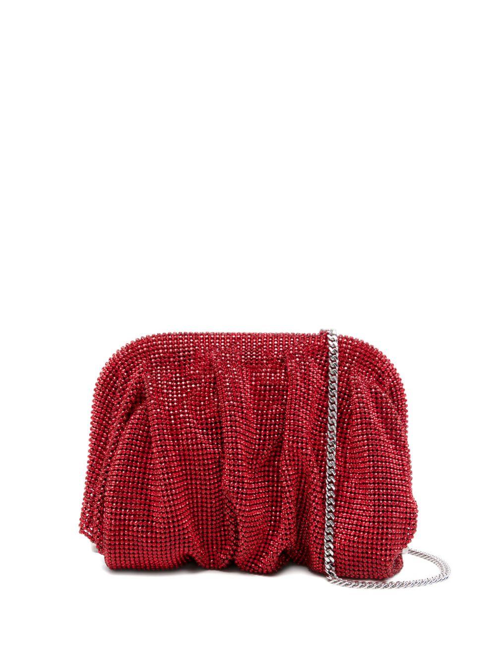 Clutch Venus piccola con cristalli in rosso Benedetta Bruzziches - donna 