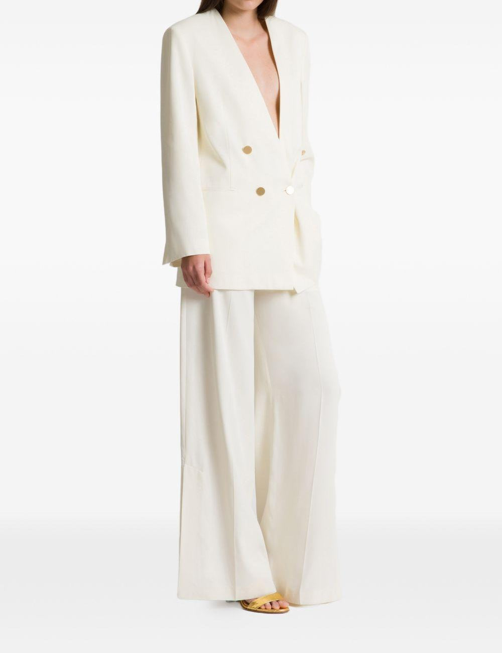 Blazer doppiopetto in avorio Alberta Ferretti - donna 