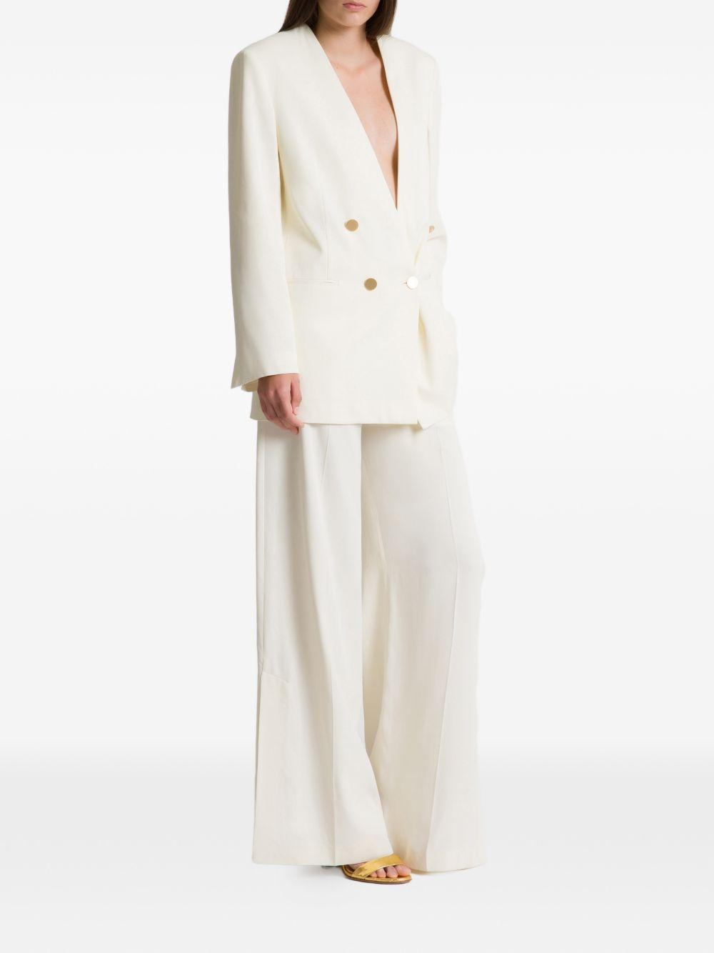 Blazer doppiopetto in avorio Alberta Ferretti - donna 
