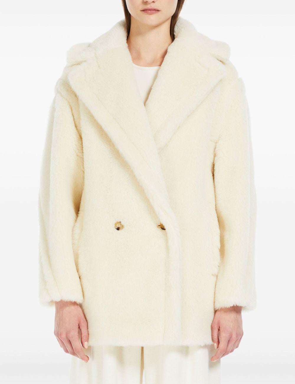 Cappotto corto Teddy Bear olga in bianco Maxmara - donna 