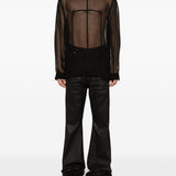 Top con bottoni sul retro in nero Rick owens - uomo 