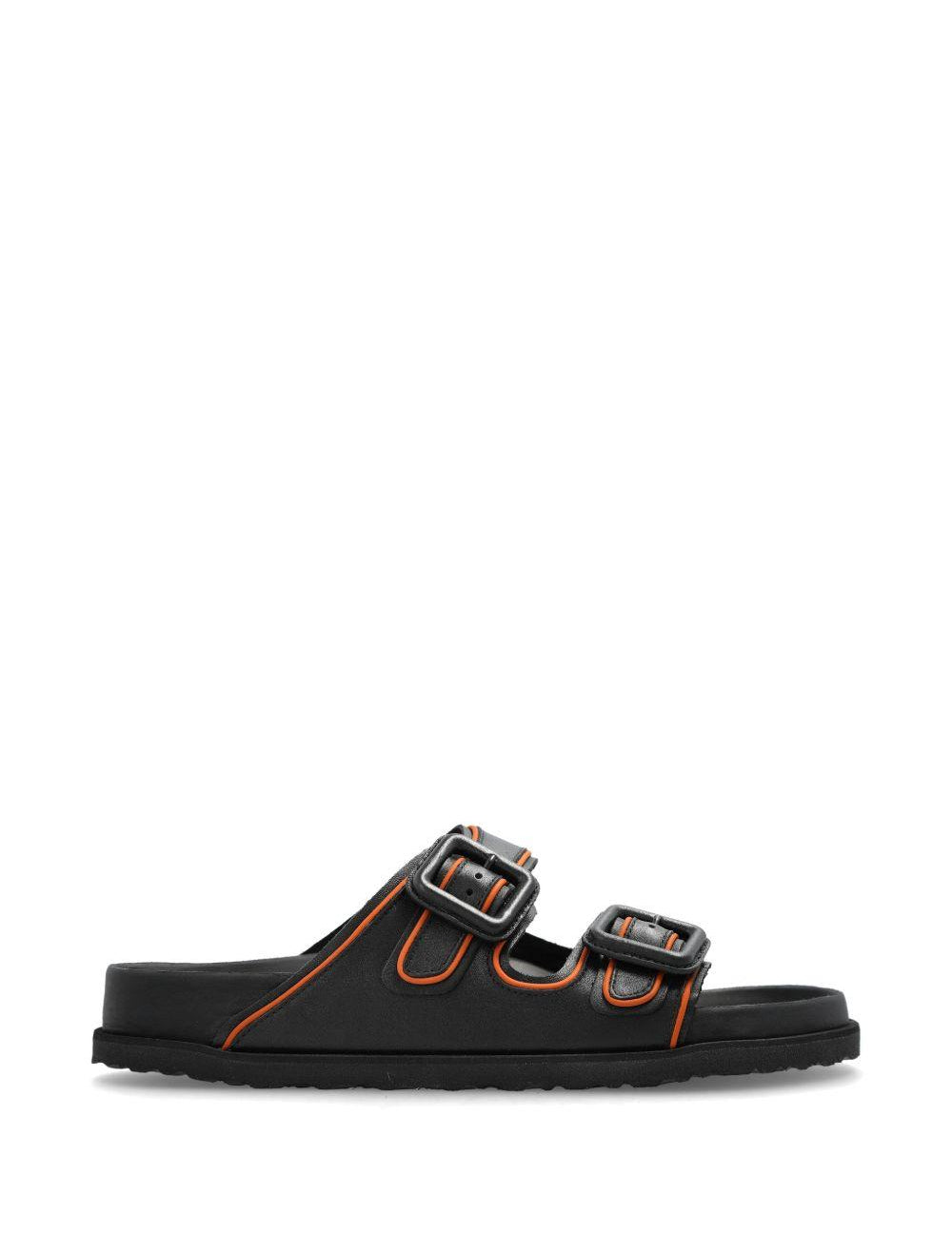 Ciabatte in pelle Arizona con fibbia in nero Birkenstock 1774 - uomo 