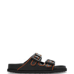 Ciabatte in pelle Arizona con fibbia in nero Birkenstock 1774 - uomo 