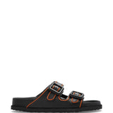 Ciabatte in pelle Arizona con fibbia in nero Birkenstock 1774 - uomo 