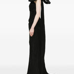 Abito con fiocco oversize e cristalli in nero David Koma - donna 