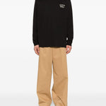T-shirt a maniche lunghe con logo in nero Kenzo - uomo 