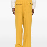 Pantaloni con coulisse in vita e piega stirata in giallo Second layer - uomo 