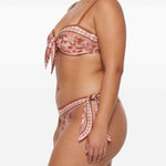 Bikini con stampa paisley Aster in rosa 