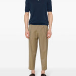 Blue cotton polo shirt Eleventy - uomo 