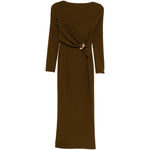 Abito midi con dettaglio in verde Roland Mouret - donna 