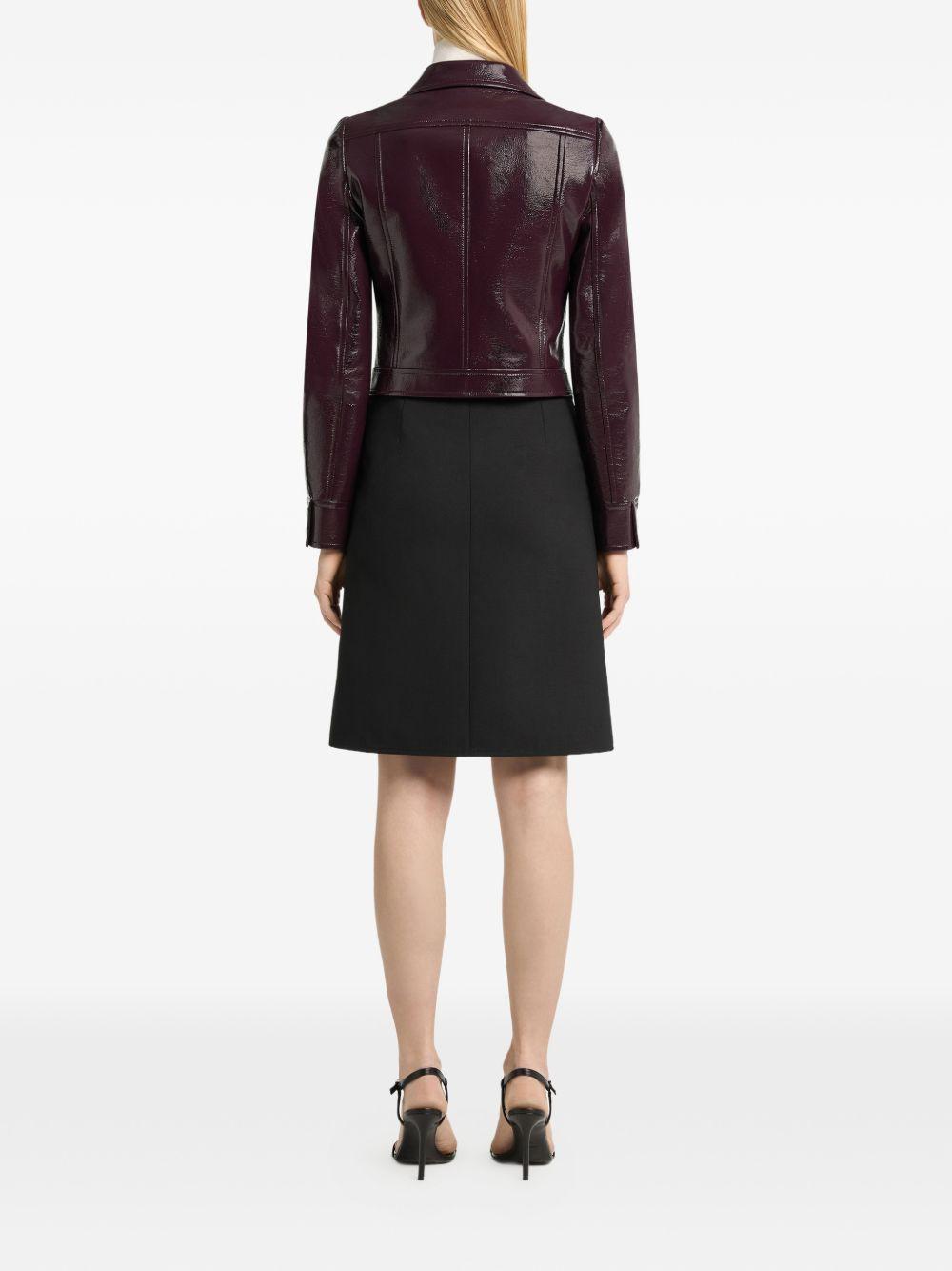 Giacca con logo in vinile borgogna Courrèges - donna 