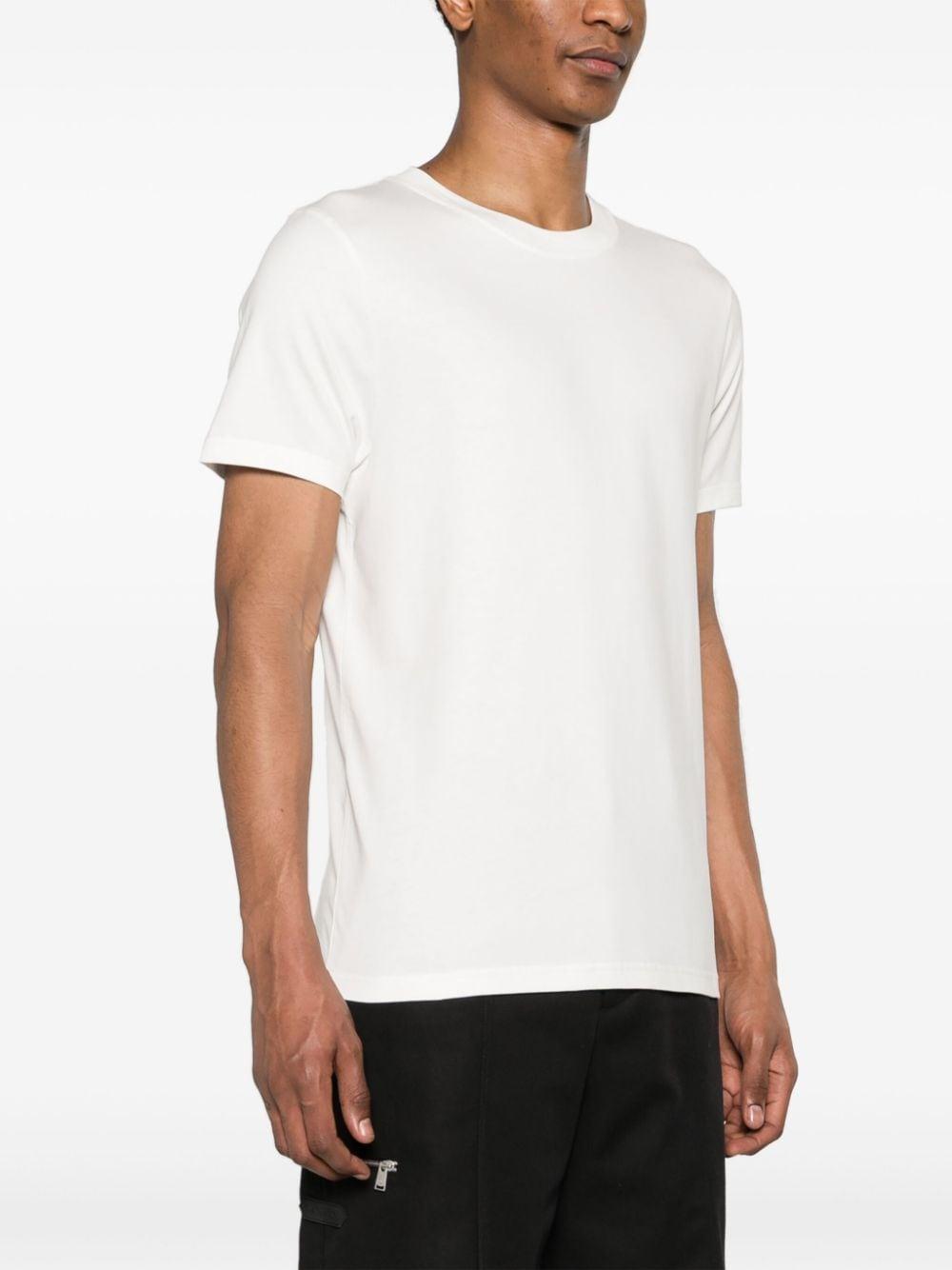 T-shirt girocollo in bianco - uomo 