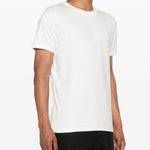 T-shirt girocollo in bianco - uomo 