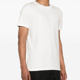 T-shirt girocollo in bianco - uomo 