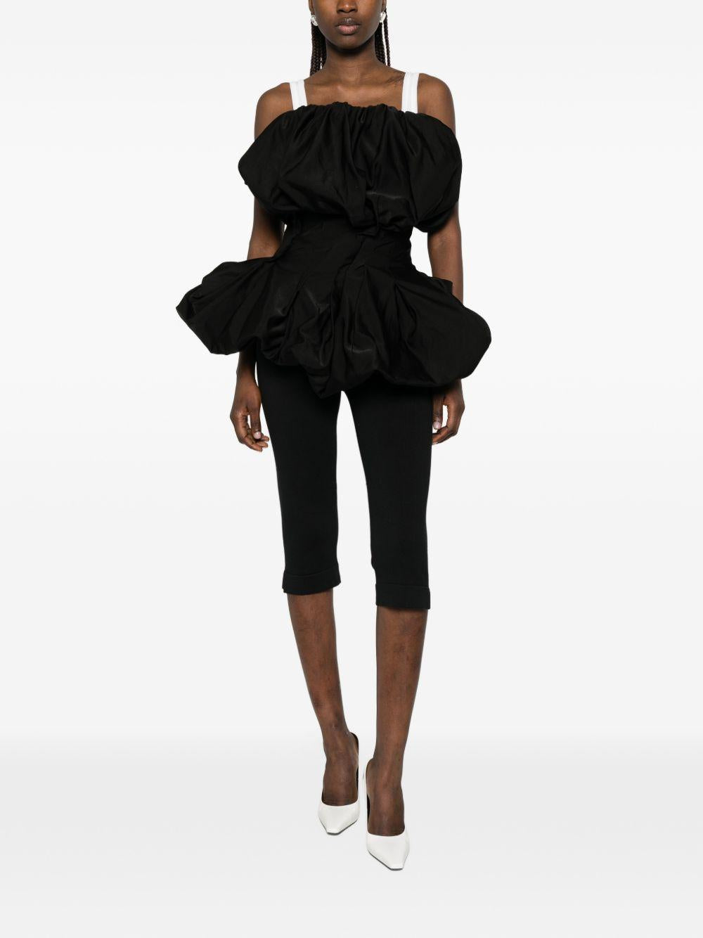 Top drappeggiato in nero Magda Butrym - donna 