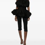 Top drappeggiato in nero Magda Butrym - donna 