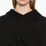 Felpa crop in nero Adidas by stella mc cartney - donna 
