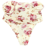 Slip bikini con stampa a fiori in beige e rosa Magda butrym - donna 