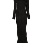 Abito maxi a maniche lunghe in nero Rick owens drkshdw - donna 