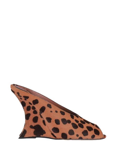Mules con stampa nimalier Nina in marrone Paris Texas - donna 