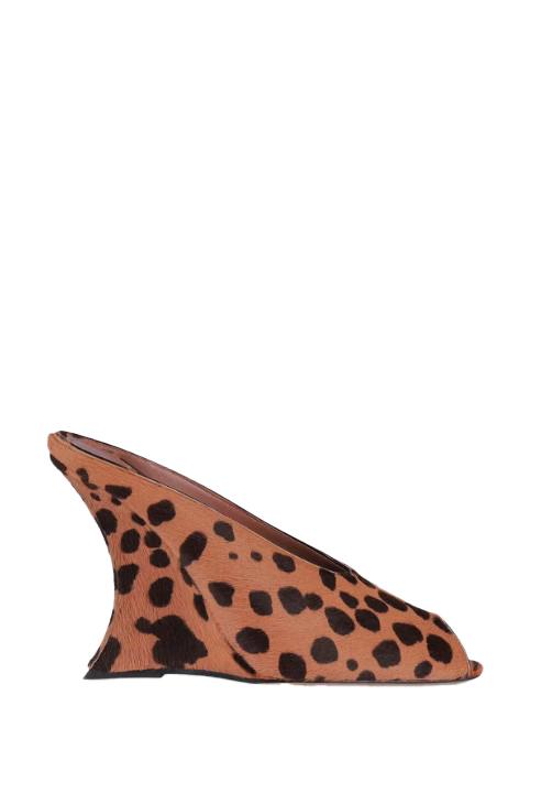 Mules con stampa nimalier Nina in marrone Paris Texas - donna 