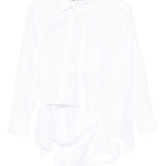 Camicia con orlo asimmetrico in bianco Comme Des Garçons - donna 