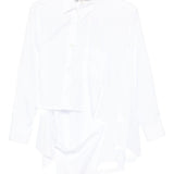 Camicia con orlo asimmetrico in bianco Comme Des Garçons - donna 