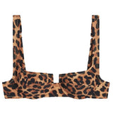 Bikini top con stampa leopardata multicolore Reina Olga - donna 
