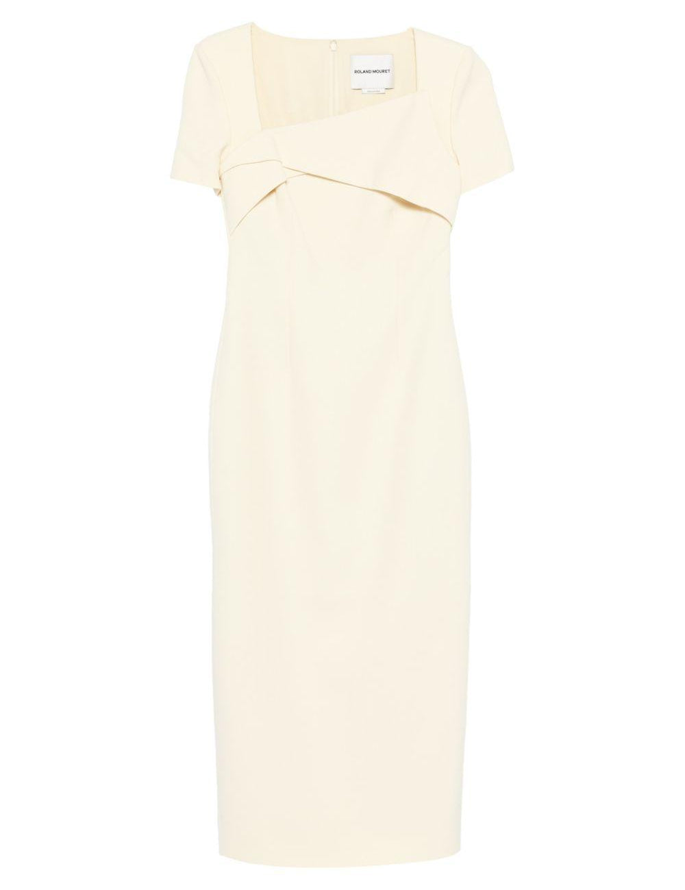 Abito lungo con scollo quadrato in giallo Roland mouret - donna 