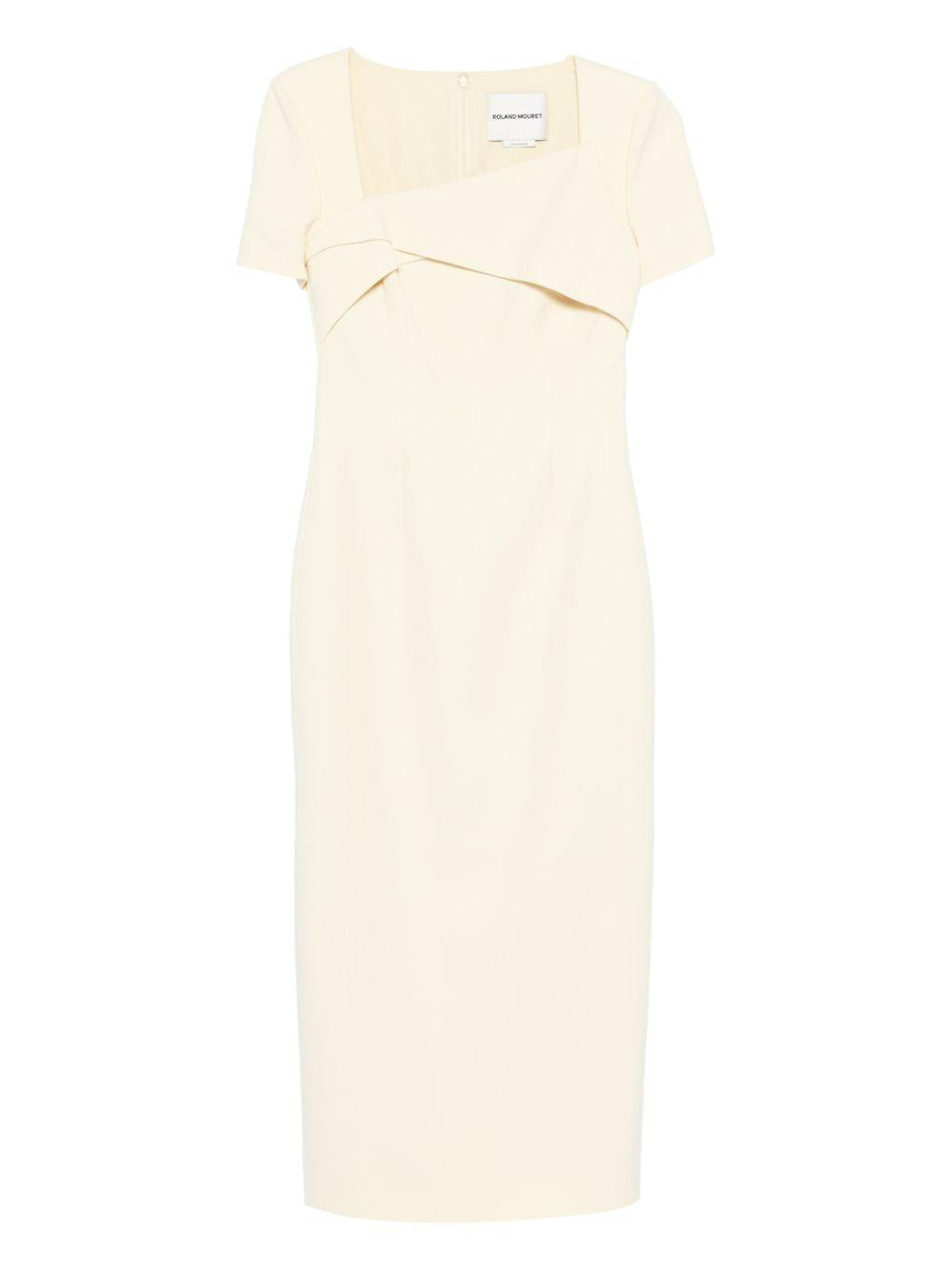 Abito lungo con scollo quadrato in giallo Roland mouret - donna 
