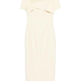 Abito lungo con scollo quadrato in giallo Roland mouret - donna 