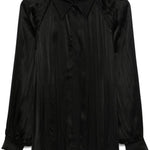 Camicia plissettata in nero Alberta Ferretti - donna 