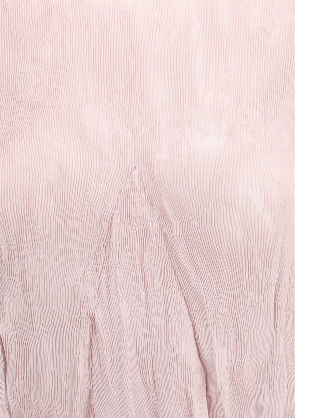 T-SHIRT a maniche corte plissettate in rosa Gongdid design - donna 