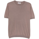 T-shirt a maniche corte con scollo girocollo in marrone Kangra - uomo 