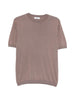 T-shirt a maniche corte con scollo girocollo in marrone Kangra - uomo