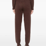 Pantaloni con coulisse in maglia in marrone Gotha - donna 