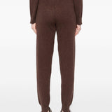 Pantaloni con coulisse in maglia in marrone Gotha - donna 