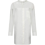 Camicia lunga con inserto trasparente in bianco Mm6 maison margiela - donna 