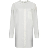 Camicia lunga con inserto trasparente in bianco Mm6 maison margiela - donna 