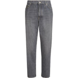 Jeans a cinque tasche in denim grigio con vestibilità iconica. In grigio Brunello cucinelli - uomo 